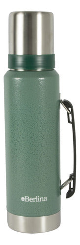 Berlina Thermos 1.2L Stainless Steel Green with Pouring Spout and Non-Slip Base 2