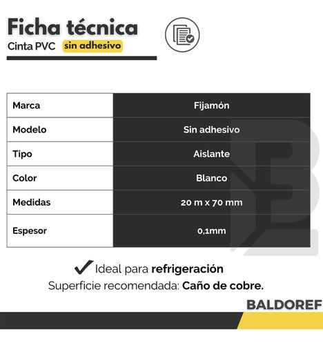 Cinta Pvc Sin Adhesivo Refrigeración 7cm X 20 Metros 2