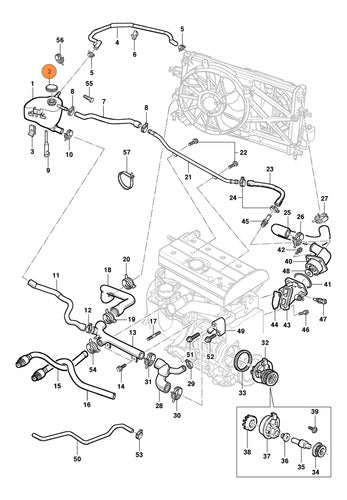 Original Radiator Cap for Corsa Fun/Corsa II/Meriva/Agile 3