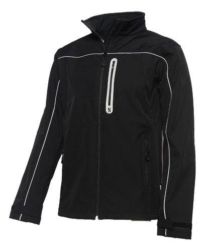 Thermal Waterproof Black Softshell Jacket for Men - Blade Model 0