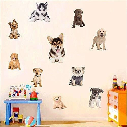 Yineco 3D Dog Wall Sticker Set - 17 Pieces 2