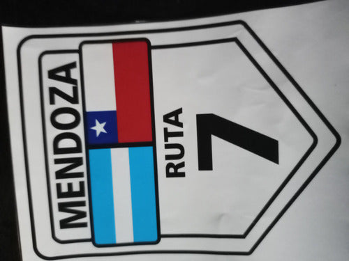Argentina and Bordering Countries Roadmap Vinyl Sticker, 12x9CM 3