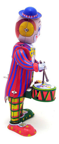 Clown Drumming Wind Up Toy Circus Creative Clockwork Toy Col 0