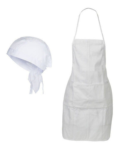 Manteleria Carim Kitchen Apron Set: 10 Pirate Hats + 10 Chef Bandanas 0