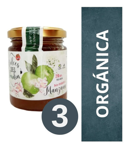 Dulces del Jardín Organic Apple Jam 3 X 210 g 0