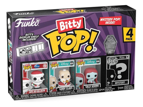 Funko Pop Playset Bitty Pack X4 Disney Tnbc Santa Jack 0