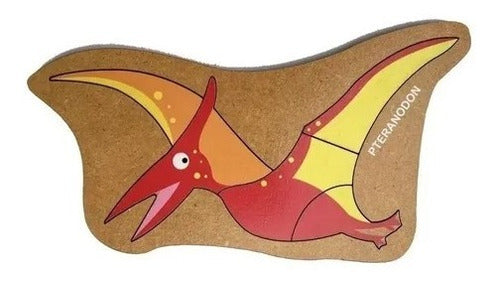 Dinosaurio Puzzle Encastre Madera Rompecabezas Pteranodon 0