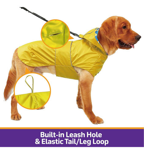 Chaqueta De Lluvia Reversible Para Perros, Talla Xl 2