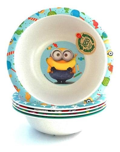 Bowl De Bambú Minions Original Y Oficial 0