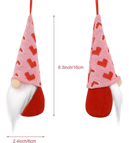 CRCZK Valentine's Day Decoration, 10 Piece Gnome Ornament Set 1