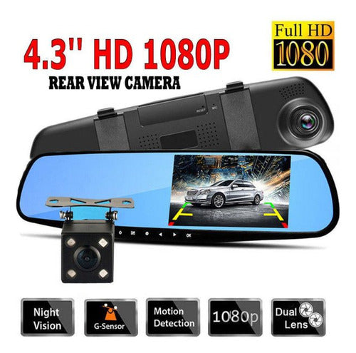 Generic Dual Camera Parking Mirror 4.3" Full HD DVR 6