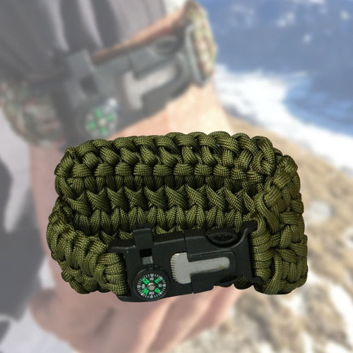 Mercadolider Importaciones Pulsera Tactica Militar Con Bolsillo Brujula Silbato Sierra 7