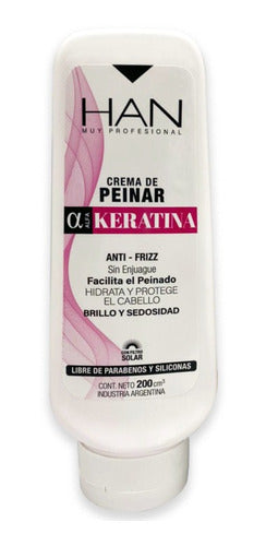 Han Crema Para Peinar Con Keratina Apto Metodo Curly X 220cc 0