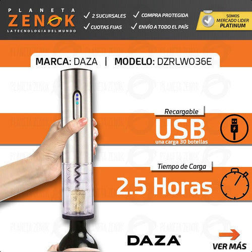 Daza Automatic USB Electric Wine Opener 1