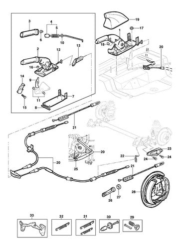 Fremec Handbrake Cable for Chevrolet Meriva 1