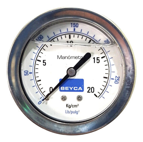 Beyca Manómetro Mm2-45 Rango 0-300 Kg/cm2 C/glicerina (63mm) 0