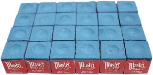 Master Blue Chalk for Billiard/Pool Cues - Pack of 24 0