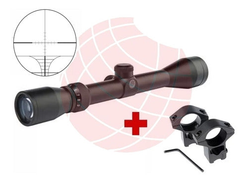 Cannon NT3-9x40 Telescopic Sight with 4 Reticle and Included Mounts - Air Rifle - Hunting - Sniper - Precision Shooting 1