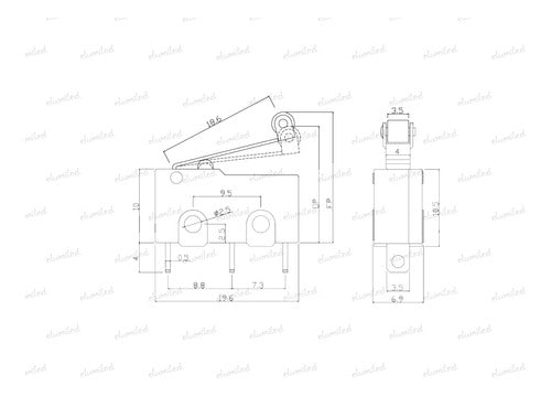 ELUMILED 8 Micro Switch 5A 250V Final De Carrera Rueda KW4-3Z-3 1