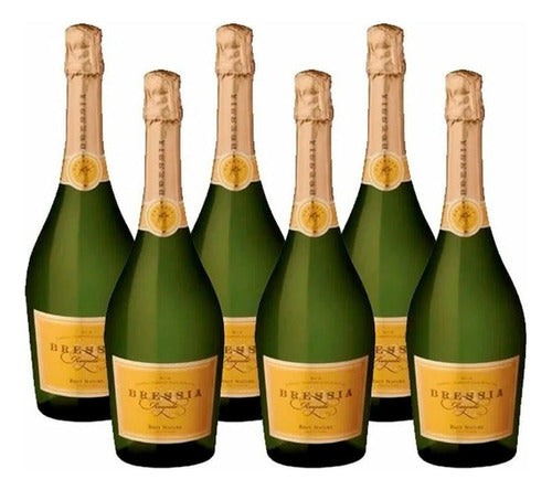 Caja Espumante Bressia Royale Brut Nature X6 Unidades 750 Ml 0