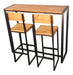 Iron and Wood High Stool - Factory Set of 2 6