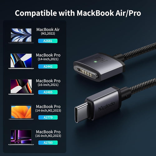 Mcdodo 140w Usb-c A Cable Magnético 3, Compatible Con Macboo 2