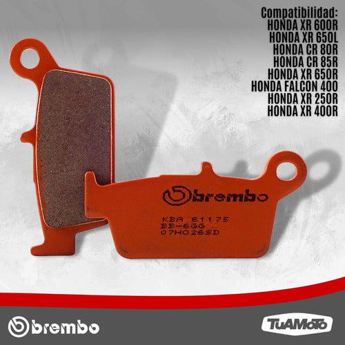 Brembo Sintered Rear Brake Pads for Yamaha YZ/WR F 3