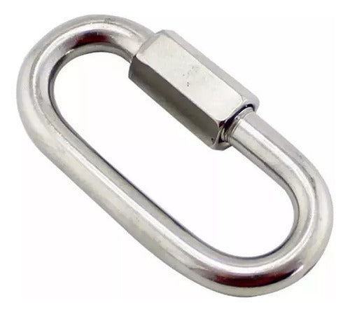 Uniproveedores Galvanized Steel Carabiner with Nut Link 7x65mm X 30 0