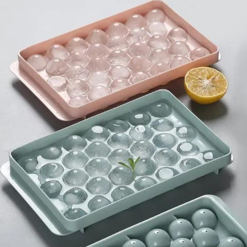 Hielera Cubetera Circular: Round Sphere Ice Cube Tray with 33 Ice Slots 5