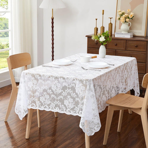 Warm Home Designs Lace Tablecloth 213 X 152 Centimeters 2