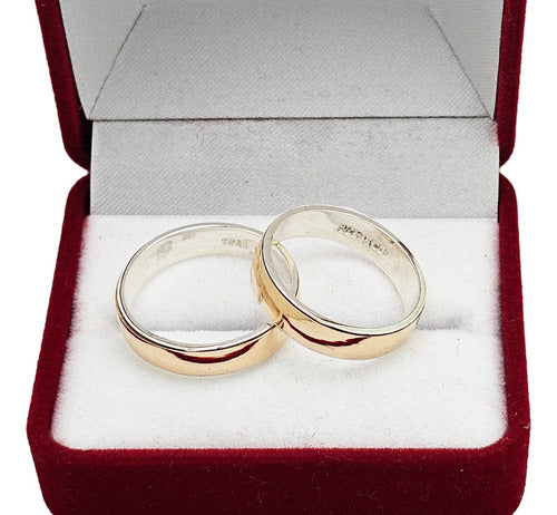 Joyas Center Rose Gold and Silver Rings - 5 Millimeters M5D5R 1