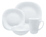 Carol Opal Glass Square Dinnerware Set 16 Pieces 0