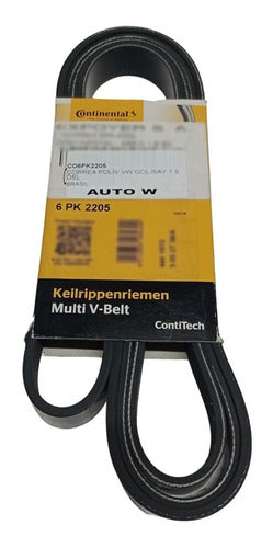 ContiTech Poly V Belt VW Gol Saveiro 1.9 DSL 6PK2205 0