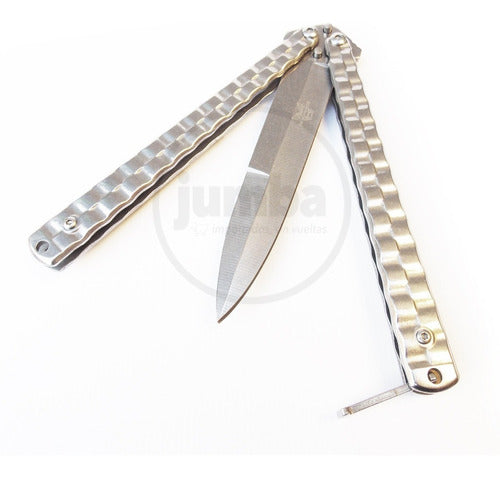 Sevillana Butterfly Knife with Locking Handle Stainless Steel 7