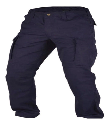 Tactical Police Ripstop Blue Special Sizes Pants 0