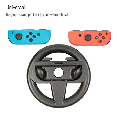 Orzly Steering Wheels Twin Pack Compatible Con Switch Joycon 3