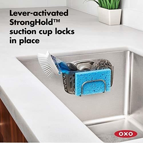 OXO Good Grips Stronghold Suction Sinkware Organizer - Gray, One Size 3