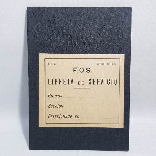 Ferrocarril Sud Antigua Libreta Servicio Mag 61019 0