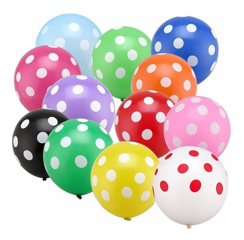 Reydelcotillonydecoracion Polka Dot Balloons - 25 Units 0