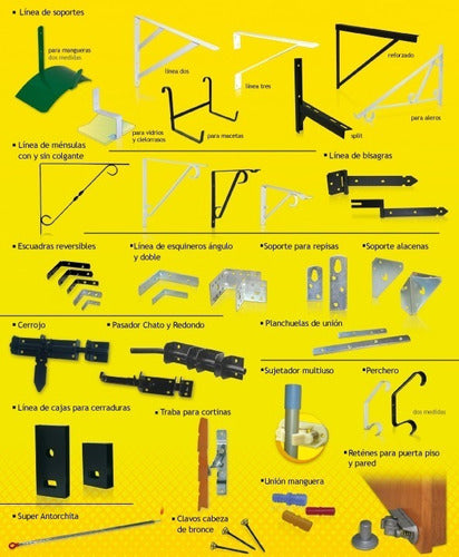 METAGRO SRL Hinges with Bolt for Post 10cm Thread W 3/8 Thickness 2.5mm - Pair 2