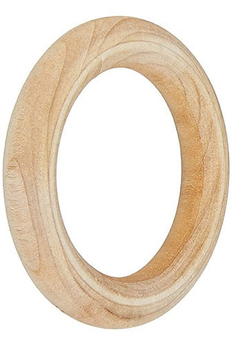 Boye 5 Anillos De Madera Natural Para Caba&ntilde;a, 2 PuLG. 3