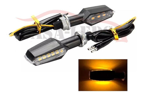 Universal LED Amber Turn Signal Lights Set for Motorcycles 1