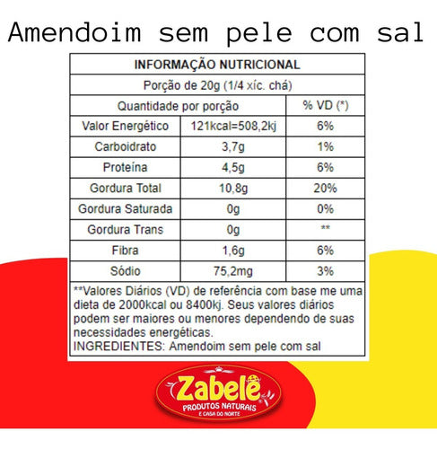 Pacote C/ Amendoim Sem Pele Com Sal 500g - Beneficios Saúde 1