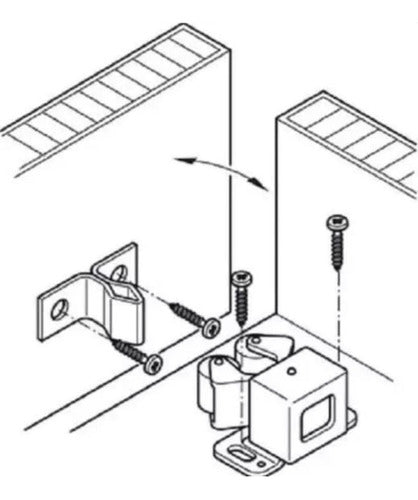 Reten A Rodillo Para Mueble Hierro Zincado (x10 Unidades) 1