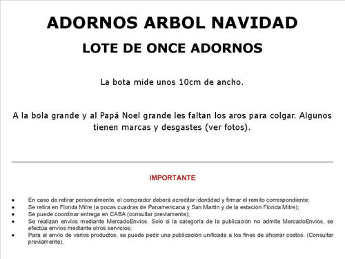 Adornos Árbol Navidad - Lote De Once Adornos 3