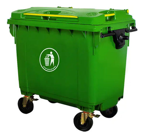 MT Waste Container 660 Liters with Lid and Wheels 0