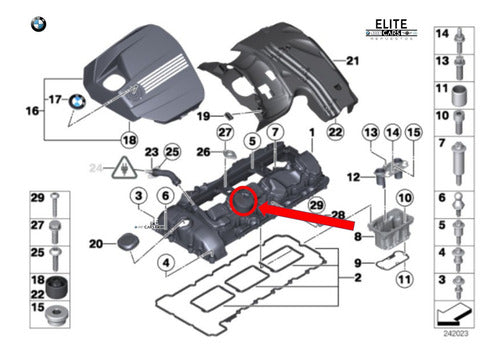 PCV Valve for BMW 2 Series F23 M235ix N55 4