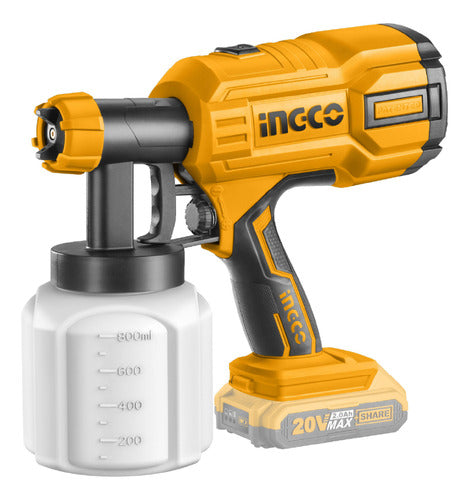 INGCO 20V Wireless Battery Paint Spray Gun 0