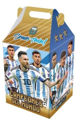 Caja Sorpresa Campeones Del Mundo Messi Mundial X6 Afa Coti 0