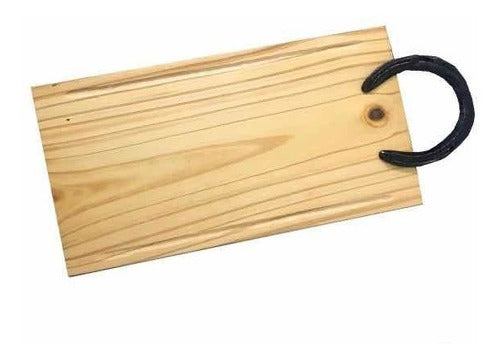 Tabla De Madera Con Herradura Oferta Deco Parrilla Souvenir 0